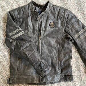 Genuine Vintage Triumph Motorcycle Jacket, thick leather with armor pockets